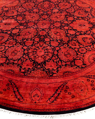 Fine Vibrance, One-of-a-Kind Hand-Knotted Area Rug - Orange, 6' 1" x 6' 1" - Solo Rugs