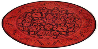 Fine Vibrance, One-of-a-Kind Hand-Knotted Area Rug - Orange, 6' 1" x 6' 1" - Solo Rugs