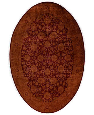 Overdyed Hand-Knotted Wool Modern-Contemporary Gold Area Rug 6' 1" x 9' 1"
