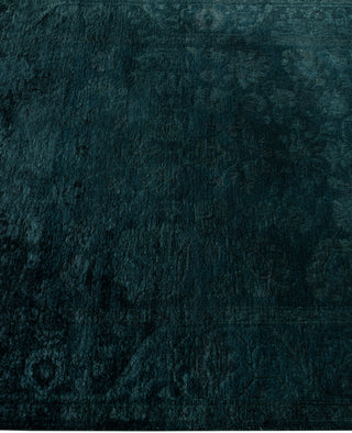 Contemporary Overdyed Wool Hand Knotted Green Area Rug 3' 3" x 5' 2"
