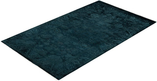 Contemporary Overdyed Wool Hand Knotted Green Area Rug 3' 3" x 5' 2"