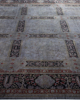 Contemporary Hand Knotted  Gray Square Area Rug 7' 10" x 8' 5"