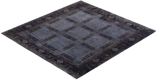 Contemporary Hand Knotted  Gray Square Area Rug 7' 10" x 8' 5"