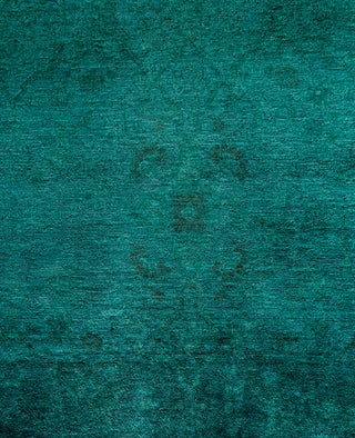 Overdyed One-of-a-Kind Wool Green Area Rug 6' 1" x 8' 10"