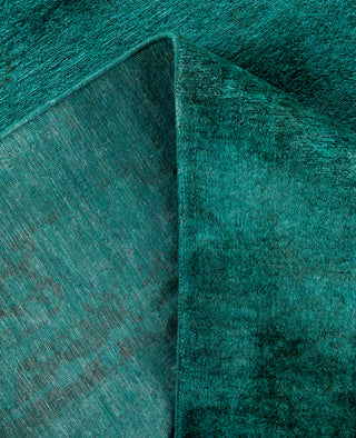 Overdyed One-of-a-Kind Wool Green Area Rug 6' 1" x 8' 10"