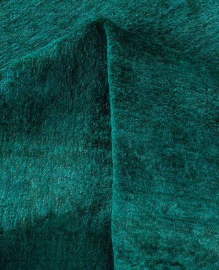 Overdyed One-of-a-Kind Wool Green Area Rug 6' 1" x 8' 10"