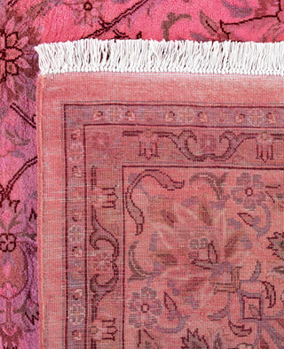 Overdyed Hand-Knotted Wool Modern-Contemporary Pink Area Rug 6' 0" x 9' 3"