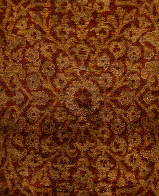 Overdyed Hand-Knotted Wool Modern-Contemporary Brown Area Rug 4' 7" x 7' 2"