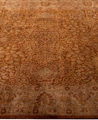 Overdyed Hand-Knotted Wool Modern-Contemporary Brown Area Rug 4' 7" x 7' 2"