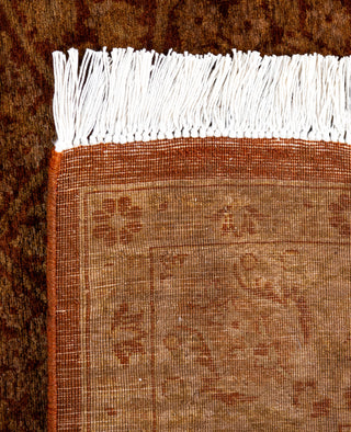 Overdyed Hand-Knotted Wool Modern-Contemporary Brown Area Rug 4' 7" x 7' 2"