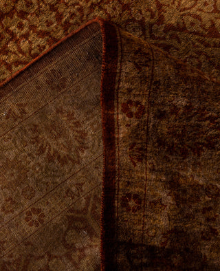 Overdyed Hand-Knotted Wool Modern-Contemporary Brown Area Rug 4' 7" x 7' 2"