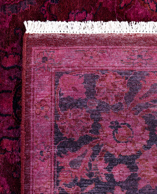 Overdyed Hand-Knotted Wool Modern-Contemporary Purple Area Rug 4' 7" x 7' 2"