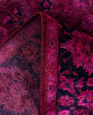 Overdyed Hand-Knotted Wool Modern-Contemporary Purple Area Rug 4' 7" x 7' 2"