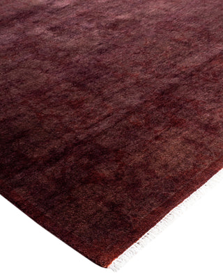 Overdyed Hand-Knotted Wool Modern-Contemporary Purple Area Rug 4' 7" x 7' 1"