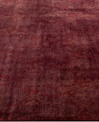 Overdyed Hand-Knotted Wool Modern-Contemporary Purple Area Rug 4' 7" x 7' 1"