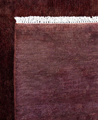 Overdyed Hand-Knotted Wool Modern-Contemporary Purple Area Rug 4' 7" x 7' 1"