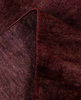 Overdyed Hand-Knotted Wool Modern-Contemporary Purple Area Rug 4' 7" x 7' 1"