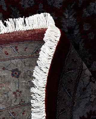 Contemporary Overdyed Wool Hand Knotted Red Round Area Rug 5' 1" x 5' 3"