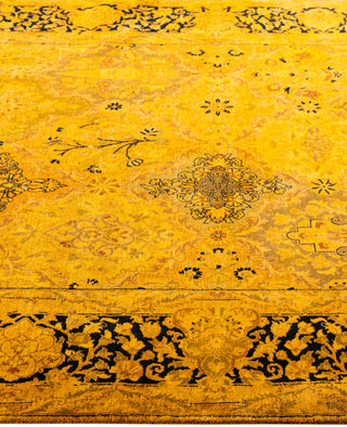 Overdyed Hand-Knotted Wool Modern-Contemporary Gold Area Rug 4' 7" x 7' 6"