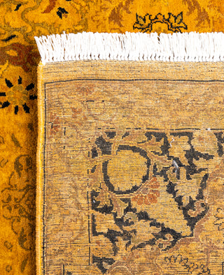 Overdyed Hand-Knotted Wool Modern-Contemporary Gold Area Rug 4' 7" x 7' 6"