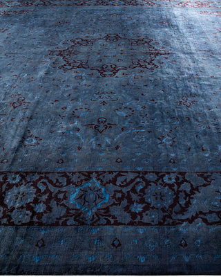 Overdyed Hand-Knotted Gray Area Rug 12' 1" x 17' 10"