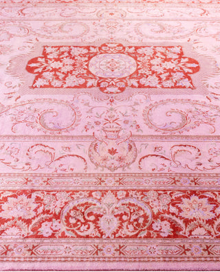 Overdyed Hand-Knotted Wool Modern-Contemporary Pink Area Rug 8' 2" x 10' 2"
