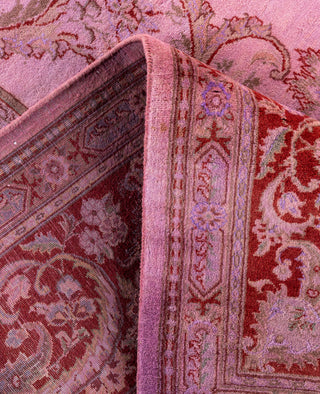 Overdyed Hand-Knotted Wool Modern-Contemporary Pink Area Rug 8' 2" x 10' 2"