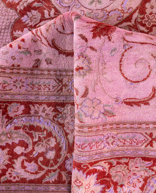 Overdyed Hand-Knotted Wool Modern-Contemporary Pink Area Rug 8' 2" x 10' 2"