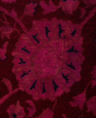 Overdyed Hand-Knotted Wool Modern-Contemporary Purple Area Rug 8' 0" x 10' 0"