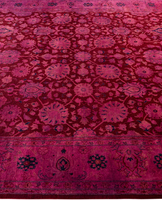 Overdyed Hand-Knotted Wool Modern-Contemporary Purple Area Rug 8' 0" x 10' 0"