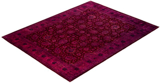 Overdyed Hand-Knotted Wool Modern-Contemporary Purple Area Rug 8' 0" x 10' 0"