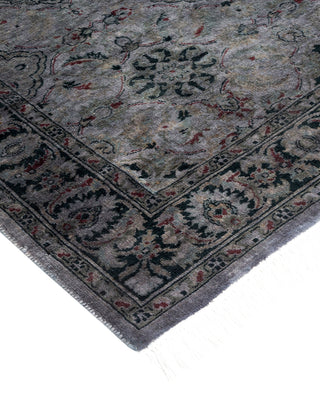 Modern Overdyed Hand Knotted Wool Gray Area Rug 3' 1" x 5' 2"