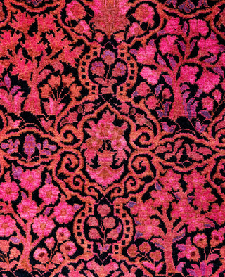 Overdyed Hand-Knotted Wool Modern-Contemporary Pink Runner 3' 0" x 14' 3"