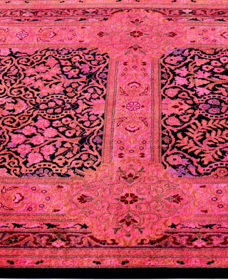 Overdyed Hand-Knotted Wool Modern-Contemporary Pink Runner 3' 0" x 14' 3"