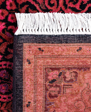 Overdyed Hand-Knotted Wool Modern-Contemporary Pink Runner 3' 0" x 14' 3"