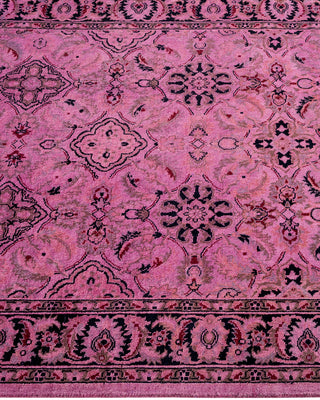 Modern Overdyed Hand Knotted Wool Pink Runner 3' 0" x 13' 1"