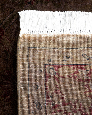 Contemporary Hand Knotted Overdyed Brown Runner 2' 6" x 10' 8"