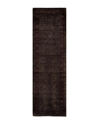 Contemporary Fine Vibrance Brown Wool Area Rug 2' 6" x 10' 8"
