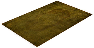 Contemporary Hand Knotted Overdyed Gold Area Rug 2' 7" x 4' 2"