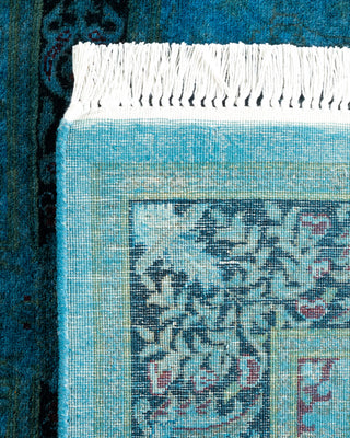 Contemporary Hand Knotted Overdyed Blue Area Rug 4' 1" x 6' 4"