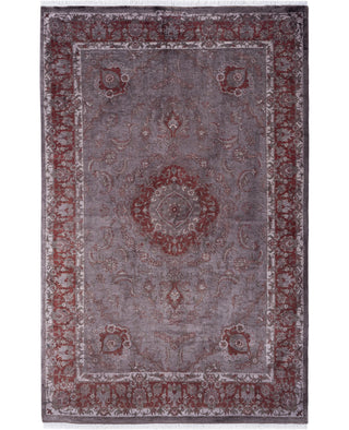 Overdyed Hand-Knotted Wool Modern-Contemporary Brown Area Rug 4' 2" x 6' 4"