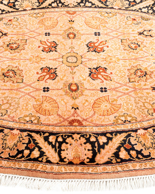 Contemporary Hand-Knotted Overdyed Pink Oval Area Rug 3' 1" x 4' 7"