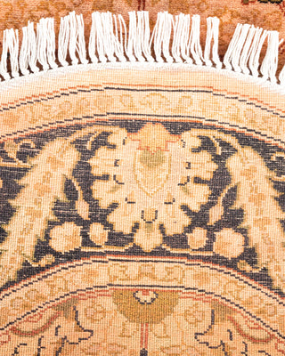 Contemporary Hand-Knotted Overdyed Pink Oval Area Rug 3' 1" x 4' 7"