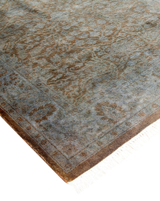 Modern Overdyed Hand Knotted Wool Brown Area Rug 3' 1" x 5' 6"