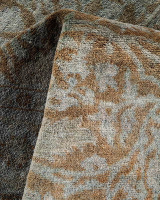 Contemporary Hand-Knotted Overdyed Brown Area Rug 3' 1" x 5' 6"