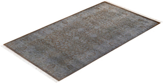 Contemporary Hand-Knotted Overdyed Brown Area Rug 3' 1" x 5' 6"