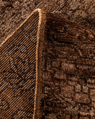 Contemporary Fine Vibrance Brown Wool Area Rug - 5' 9" x 8' 7"