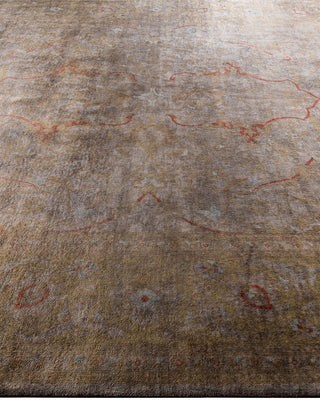 Contemporary Hand-Knotted Overdyed Gray Area Rug 8' 1" x 10' 0"