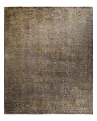 Contemporary Overyed Wool Hand Knotted Gray Area Rug 8' 1" x 10' 0"
