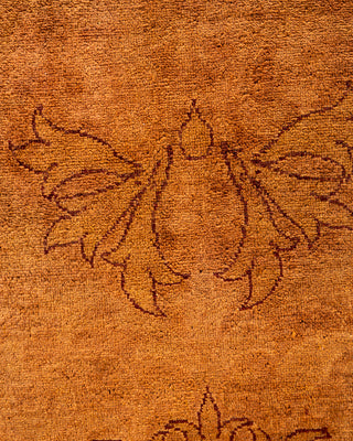 Overdyed Hand-Knotted Gold Area Rug 6' 1" x 9' 4"